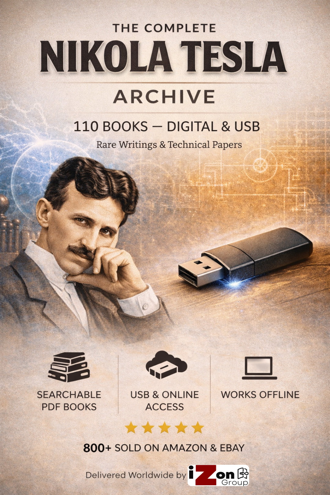 Uncover Tesla’s Genius — 110 rare works, writings, and technical papers