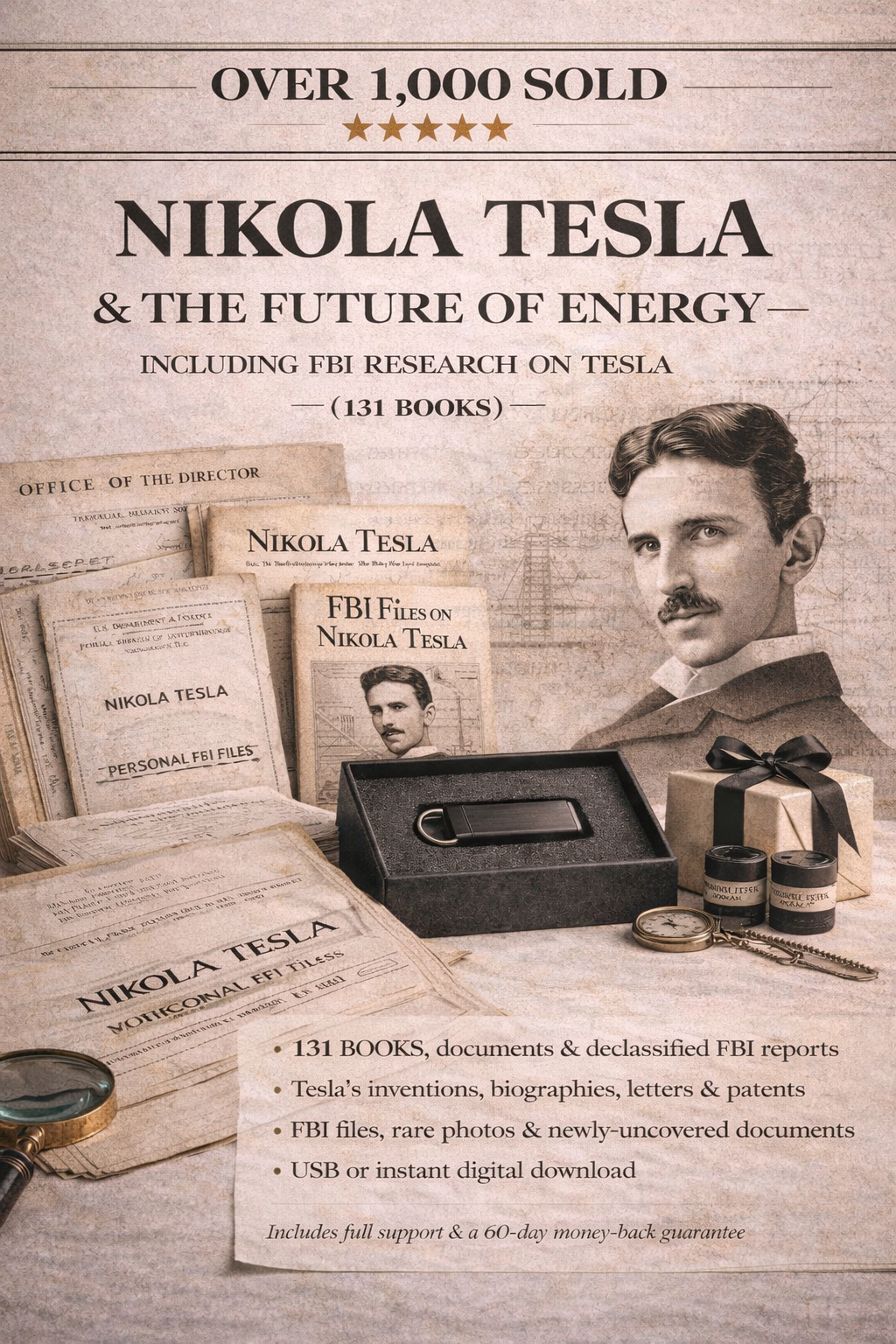 Nikola Tesla Complete Collection (131 Books) - Including FBI Research on Tesla